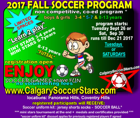 calgary soccer stars soccer for kids indoor